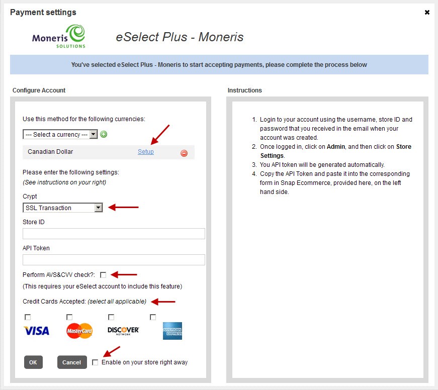 Payment Settings page 2